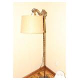WROUGHT IRON DECORATIVE FLOOR LAMP &