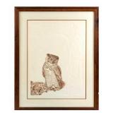 FRAMED LTD ED. LITHOGRAPH "NEIGHBORS I" BY -