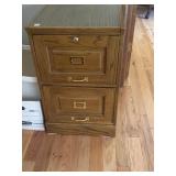 OAK 2-DRAWER FILE CABINET - 19"x22.5"x30"