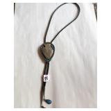 artist signed Navajo bolo tie - signature appears
