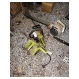 Gas blower, electric chainsaw, gas powered