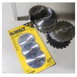 SAW BLADES - SET OF 3 DEWALT BLADES & (10) USED -
