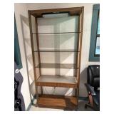 2 6ft lighted  cabinet  with shelves