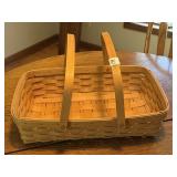 LONGABERGER BREAD BASKET & A WICKER BASKET