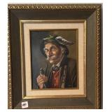 FRAMED OIL ON PANEL PORTRAIT DEPICTING A MAN IN -