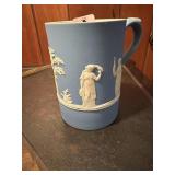 4ï¿½ Wedgwood light blue Jasperware tankard mug