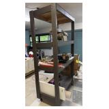 7 ft wood roll around shelf
