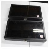 (2) RING DISPLAY BOXES 15"x8"