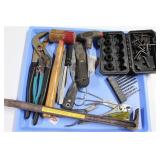 DRILL BITS, PLIERS, MALLET, PUTTY KNIVES, DIE HARD