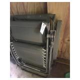 Two outdoor folding loungers