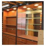 (2) 93"x48"x16" DISPLAY CABINETS GLASS SHELVES