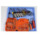 DRILL BIT SET, (11) NUTDRIVERS (DIFF. SIZES),