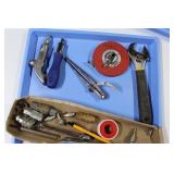 ADJUSTABLE WRENCH, 100ft STEEL MEASURING TAPE,