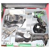 HITACHI DRILL W/ 18V BATTERY, CHARGER, DRILL BITS&