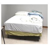 COMFORTER, BOX SPRING & MATTRESS -