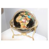BLACK ONYX & BRASS WORLD GLOBE