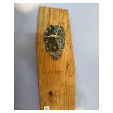 CLOCK ON WOOD PLAQUE