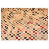 67" X 74" "POSTAGE STAMP" PATTERN QUILT
