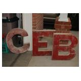 LARGE WOOD LETTERS C, E ,B