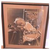 COLOR ENHANCED BABY PICTURE - FRAMED