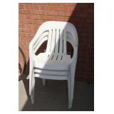 (3) STACKING PLASTIC CHAIRS