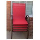 (4) STACKING OUTDOOR CHAIRS