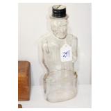 ABE LINCOLN COIN BANK BOTTLE