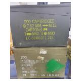 (2) 7.62MM NATO AM RY AMMO CANS - EMPTY - SMALL