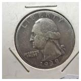 1939 SILVER WASHINGTON QUARTER