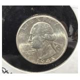 1945 SILVER WASHINGTON QUARTER