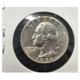 1959 SILVER WASHINGTON QUARTER