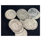 20 FRANKLIN SILVER HALF DOLLARS