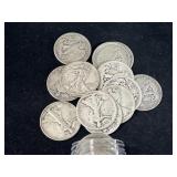 20 WALKING LIBERTY SILVER HALF DOLLARS