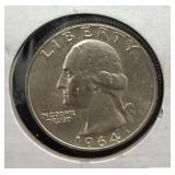 1964 SILVER WASHINGTON QUARTER