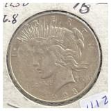 1923-D PEACE SILVER DOLLAR
