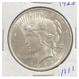 1923 PEACE SILVER DOLLAR