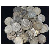 (100) 1964 90% SILVER KENNEDY HALF DOLLARS