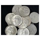 (20) 1964 90% SILVER KENNEDY HALF DOLLARS