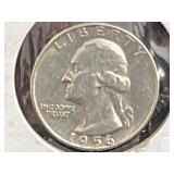 1956-D WASHINGTON SILVER QUARTER