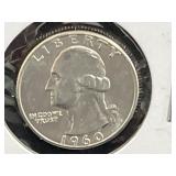 1960 PROOF LIKE WASHINGTON SILVER QUARTER