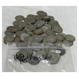 100 FRANKLIN SILER HALF DOLLARS