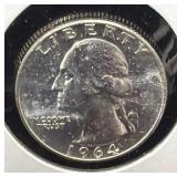 1964 SILVER WASHINGTON QUARTER