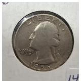 1956 SILVER WASHINGTON QUARTER