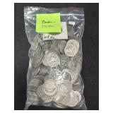 APPRX. 5 LBS OF BARBER SILVER HALVES AND BARBER