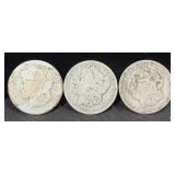 (3) 1879 - 1884 - 1902 MORGAN SILVER DOLLARS