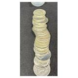 20 FRANKLIN SILVER HALF DOLLARS