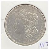 1921-D MORGAN SILVER DOLLAR