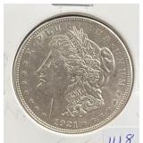 1921-D MORGAN SILVER DOLLAR