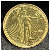 1990 AMERICAN EAGLE GOLD $5 BULLION COIN -