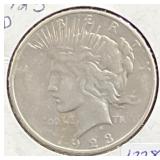 1923 PEACE SILVER DOLLAR